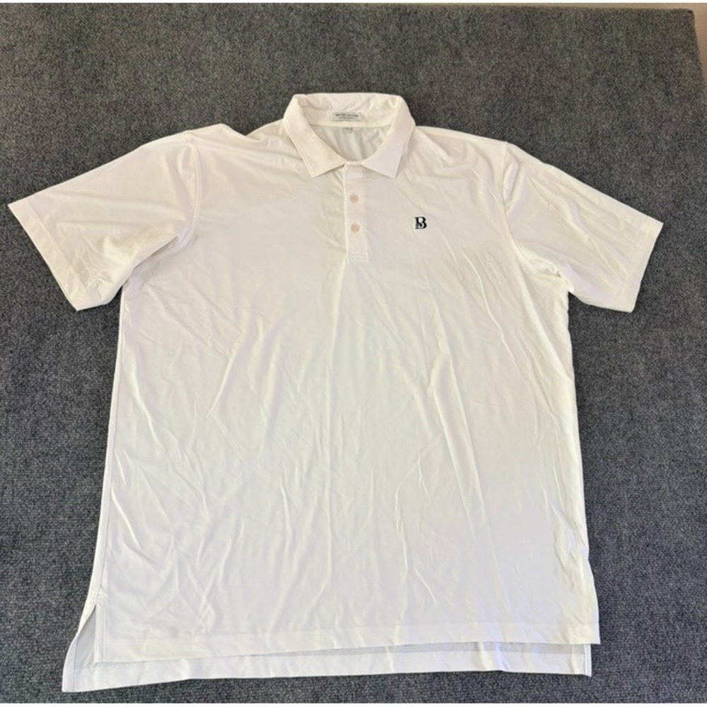 Peter Millar Summer Comfort Men's White Polo‎ Short Sleeve Stretch XXL Bayville